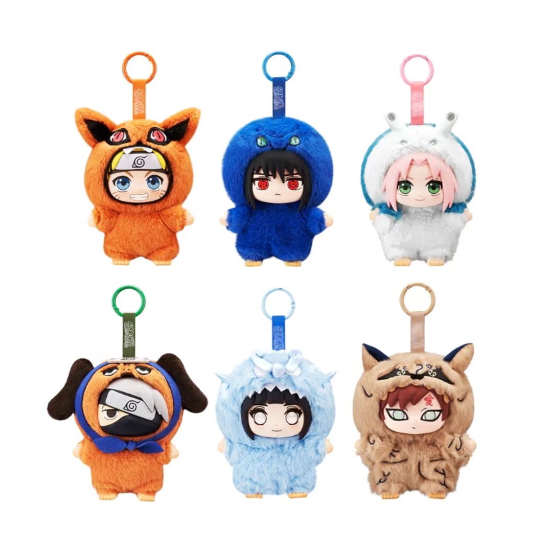 Puremind Naruto Shippuden Beast Party Plush Keychain Blind Box