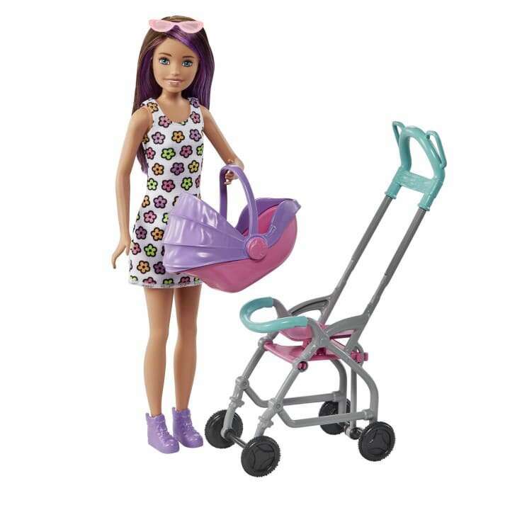 Toys N Tuck:Barbie Skipper Babysitters INC Stroller Playset (GXT34),Barbie
