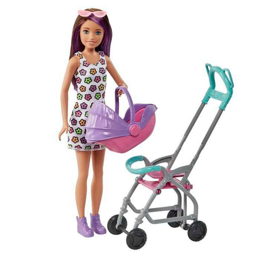 Toys N Tuck:Barbie Skipper Babysitters INC Stroller Playset (GXT34),Barbie