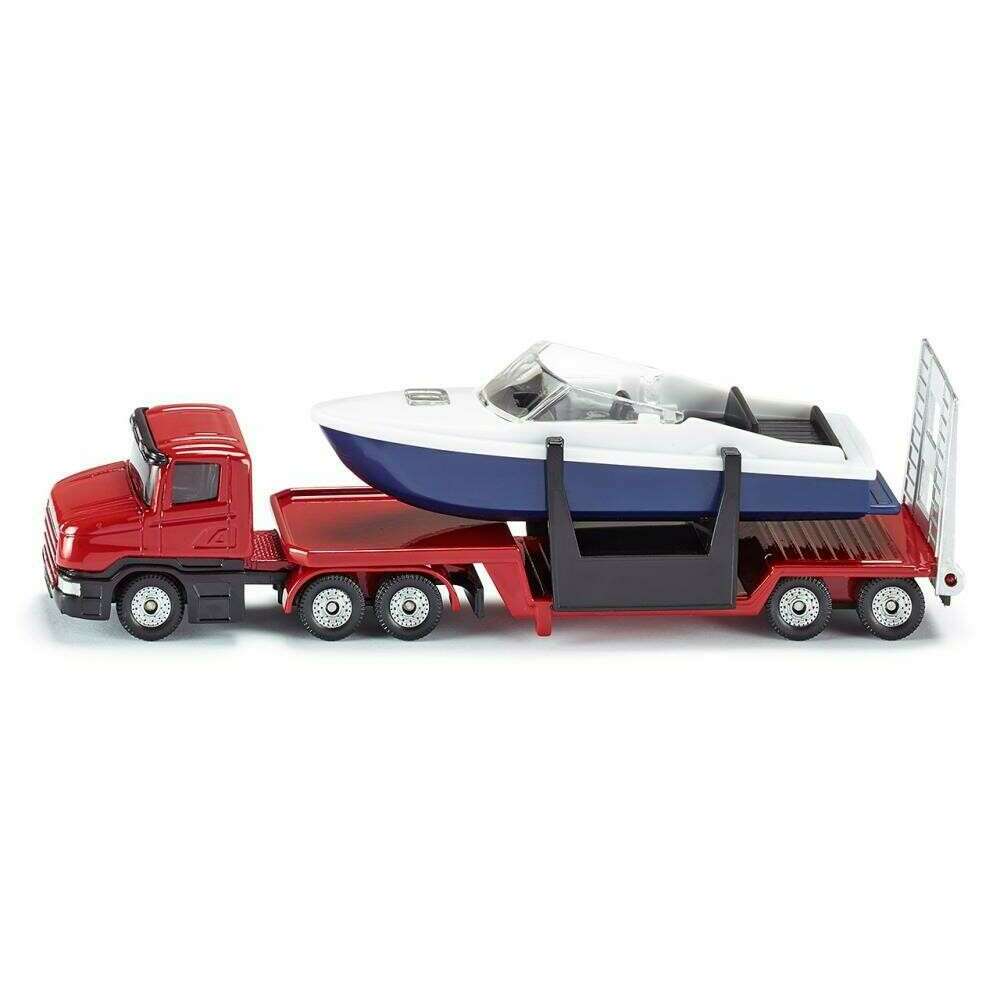 Toys N Tuck:Siku 1613 Low Loader With Boat,Siku