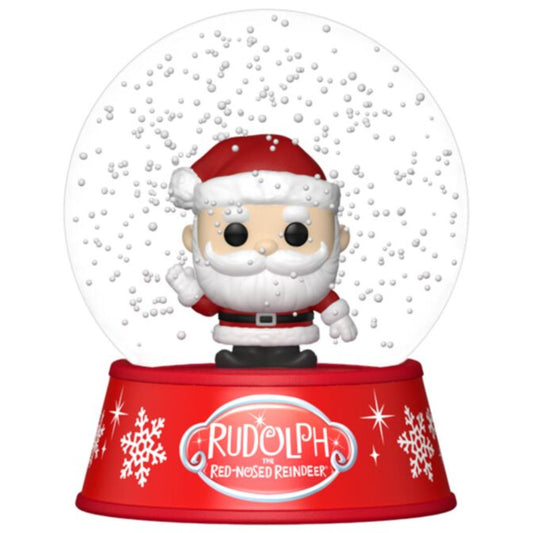 POP! Mini Glitter Globe: Rudolph the Red Nosed Reindeer - Santa Claus