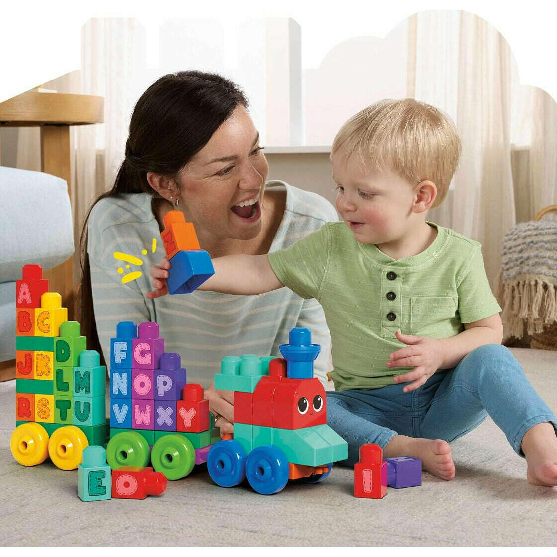 Toys N Tuck:Fisher Price Mega Bloks ABC Learning Train,Fisher Price