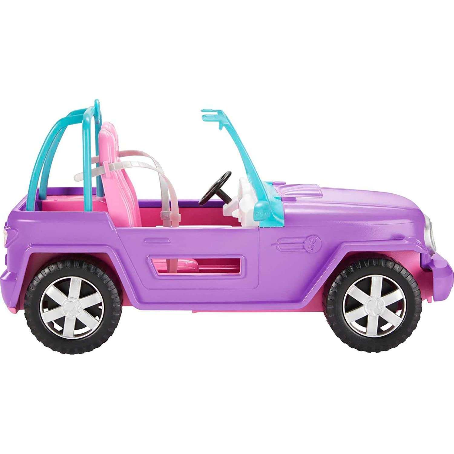 Pink barbie jeep for hot sale dolls