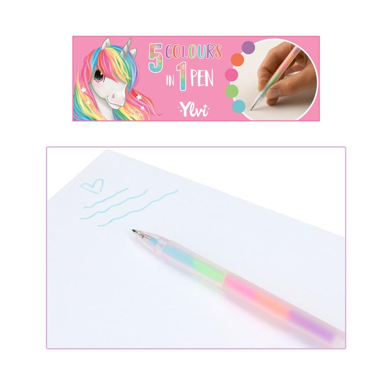 Toys N Tuck:Depesche Ylvi Icy Unicorn Gel Pen - Blue,Ylvi