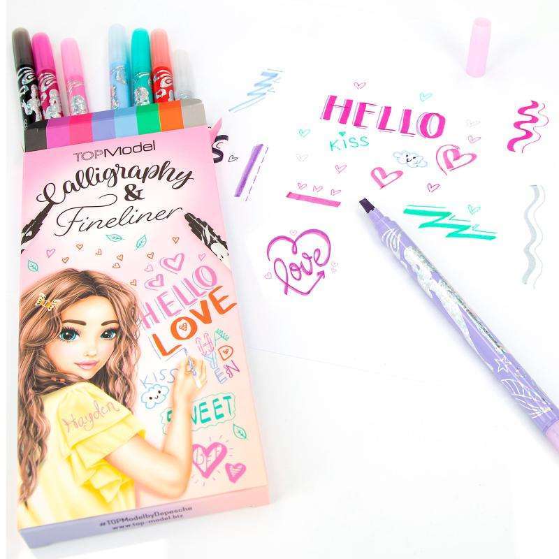 Toys N Tuck:Depesche Top Model Calligraphy And Fineliner Set,Top Model