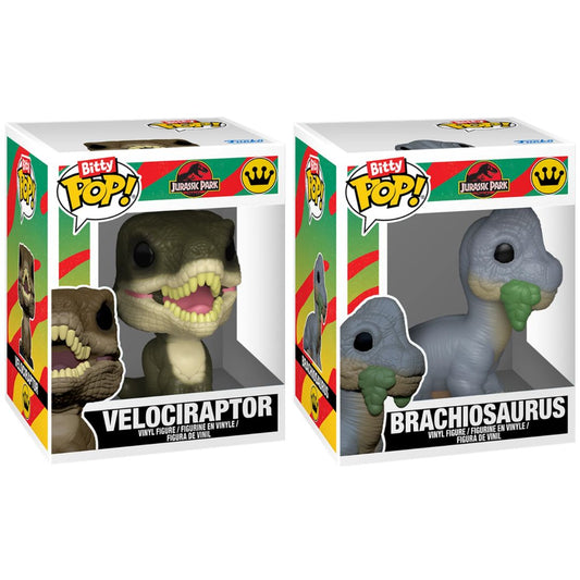 Bitty Pop! Jurassic Park 2 Pack - Velociraptor and Brachiosaurus