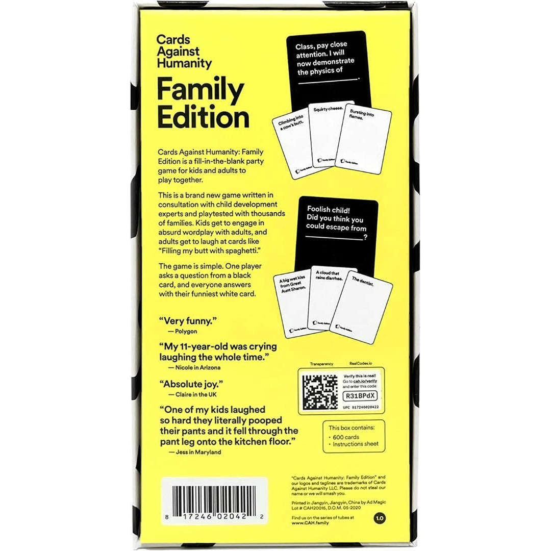 Toys N Tuck:Cards Against Humanity: Family Edition,Cards Against Humanity