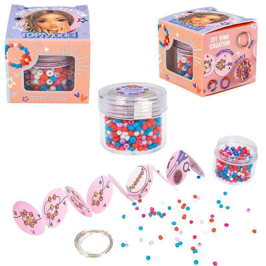 Toys N Tuck:Depesche Top Model DIY Ring Creation - Blue/Coral/White/Lilac/Pink,Top Model