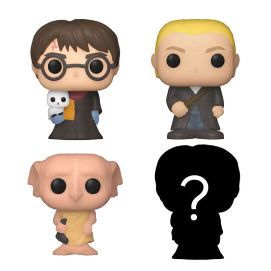 Toys N Tuck:Bitty Pop! Harry Potter 4 Pack - Harry Potter, Draco Malfoy, Dobby and Mystery Bitty,Harry Potter