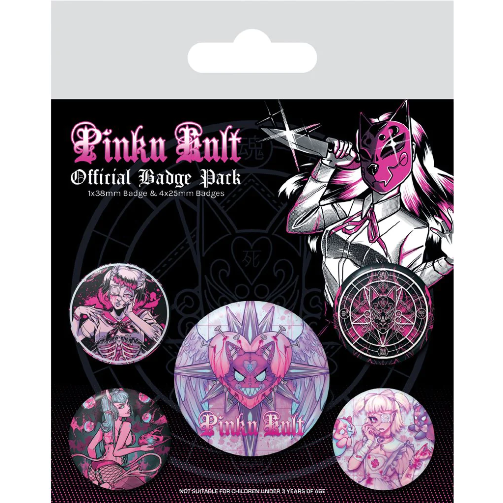 Toys N Tuck:Badge Pack - Pinku Kult (Deliciously Dark),Pinku Kult