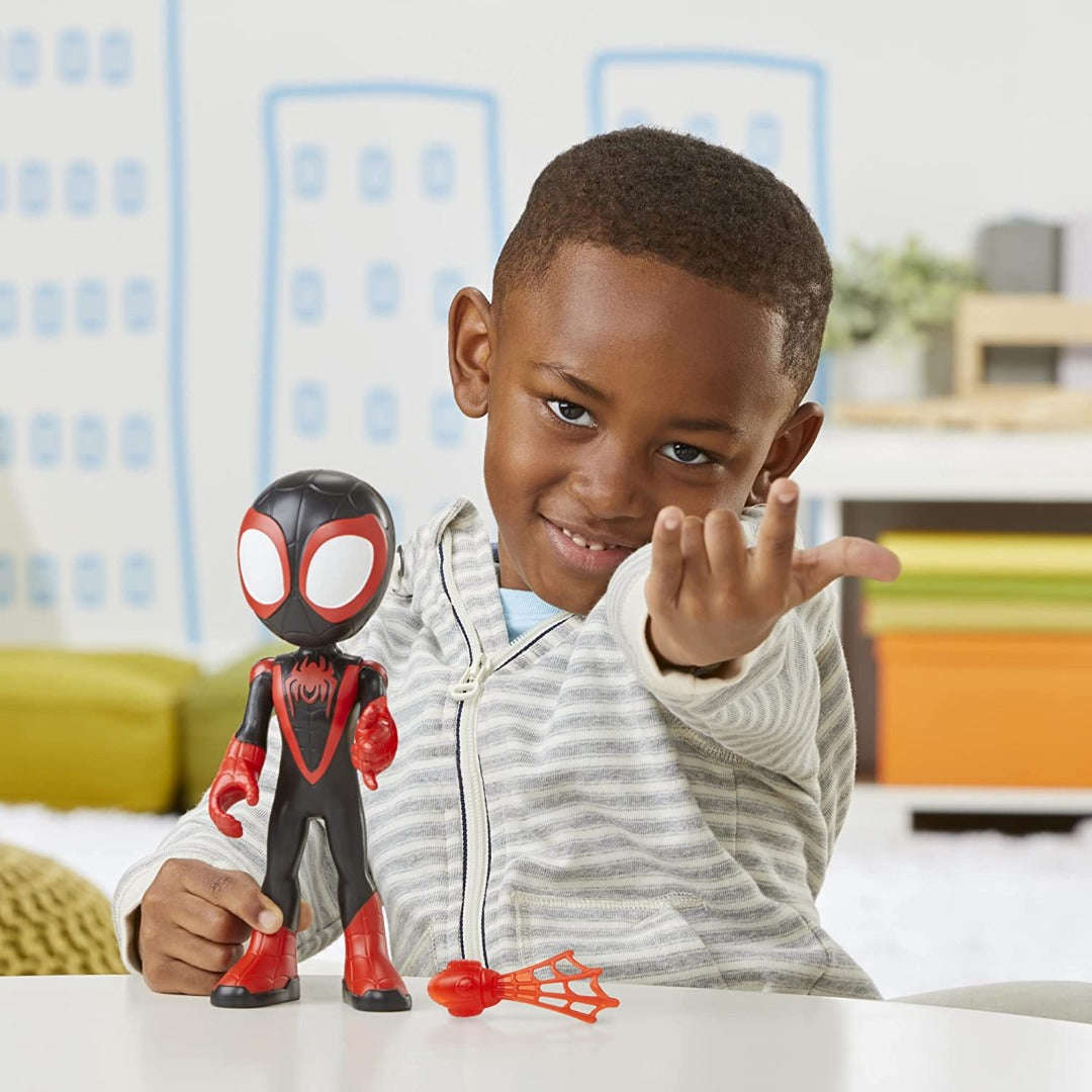 Toys N Tuck:Spidey and His Amazing Friends Supersized Miles Morales 9-inch Action Figure,Marvel