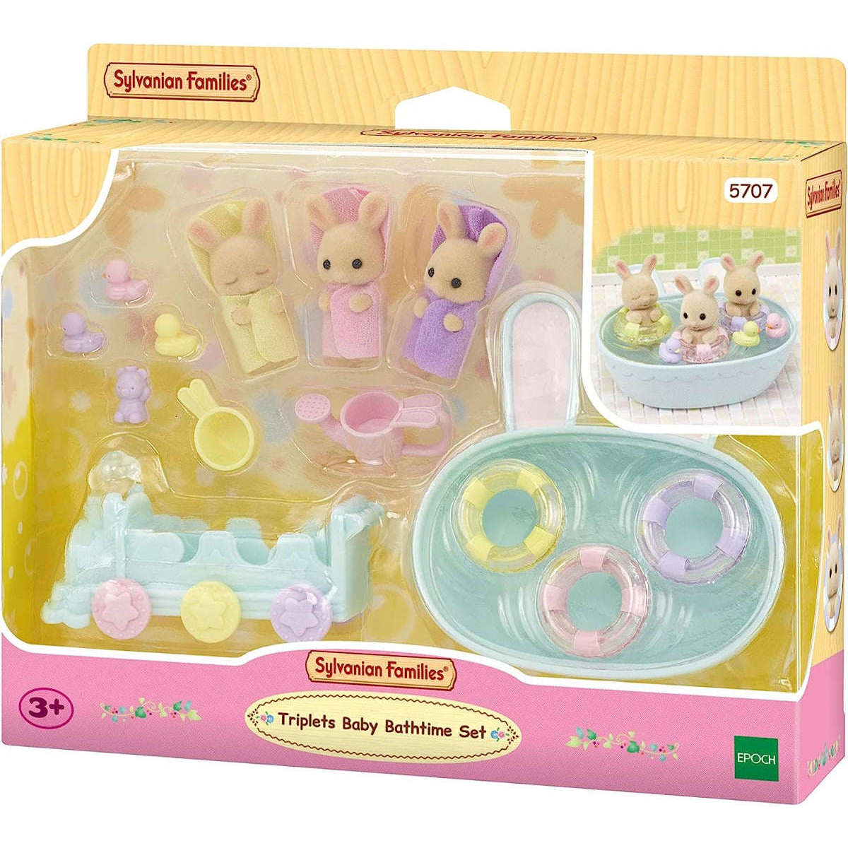 Toys N Tuck:Sylvanian Families Triplets Baby Bath Time Set,Sylvanian Families