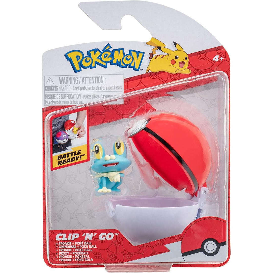 Pokemon Clip 'N' Go - Froakie And Poke Ball – Toys N Tuck