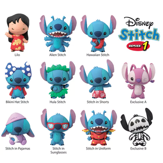 Toys N Tuck:Disney's Stitch 3D Foam Bag Clip Series 1,Disney