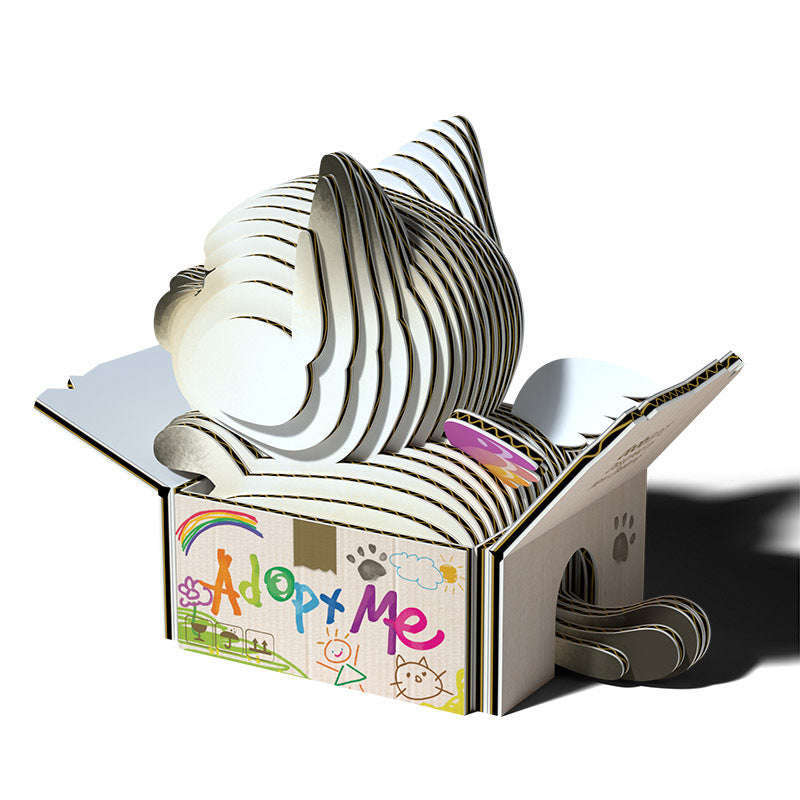 Toys N Tuck:Eugy 3D Model 088 Cat (Mocha),Eugy