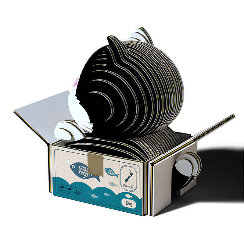 Toys N Tuck:Eugy 3D Model 089 Cat (Tuxedo),Eugy