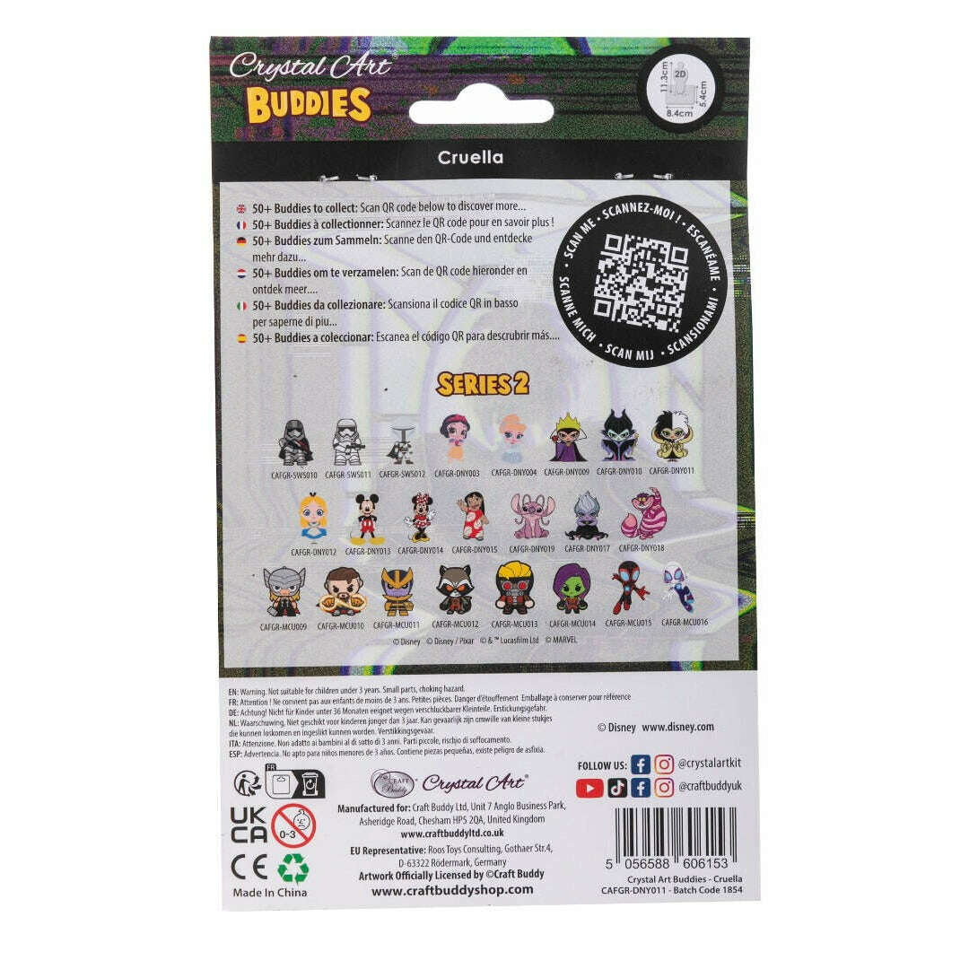 Toys N Tuck:Crystal Art Buddies Series 2 Disney - Cruella,Crystal Art