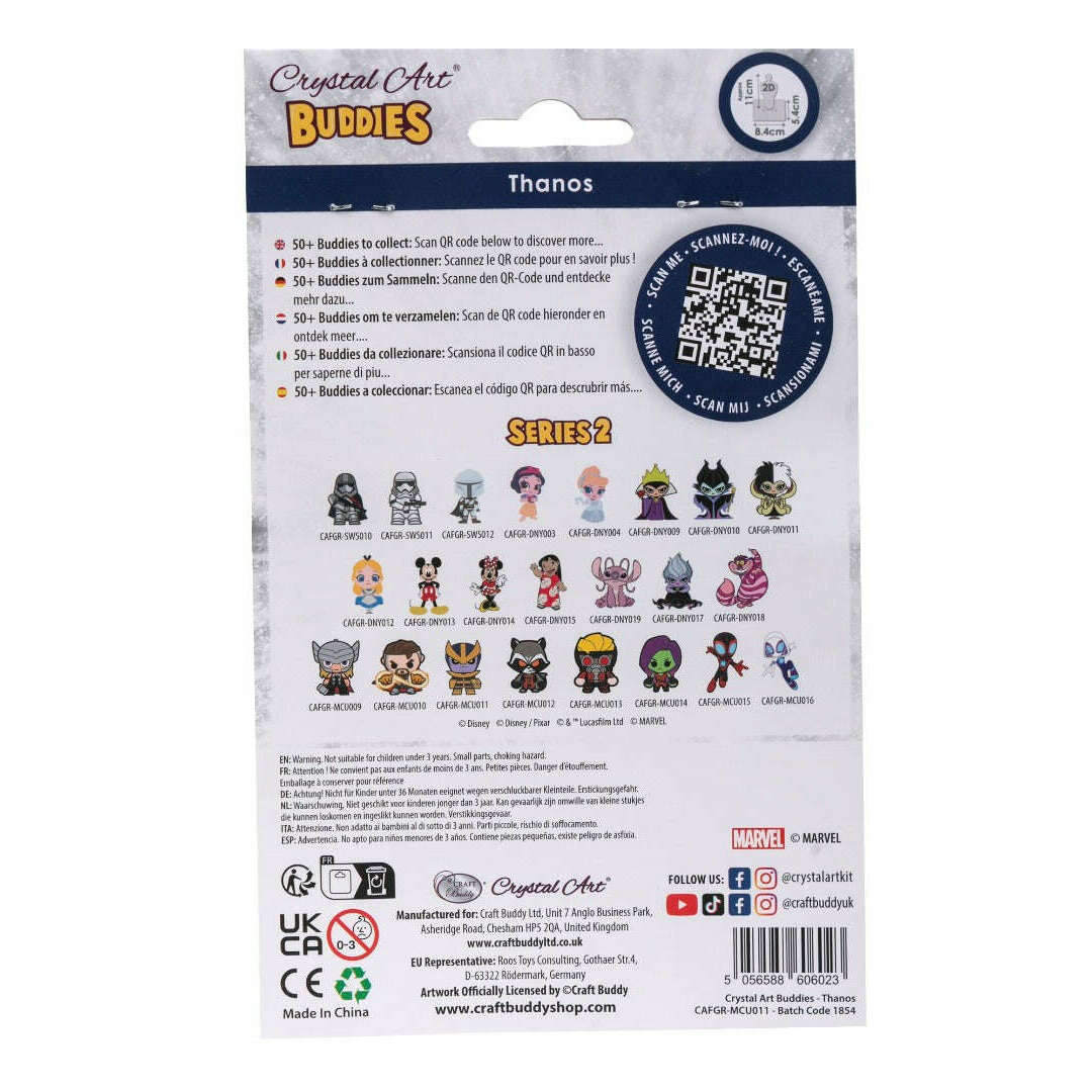 Toys N Tuck:Crystal Art Buddies Series 2 Marvel - Thanos,Crystal Art