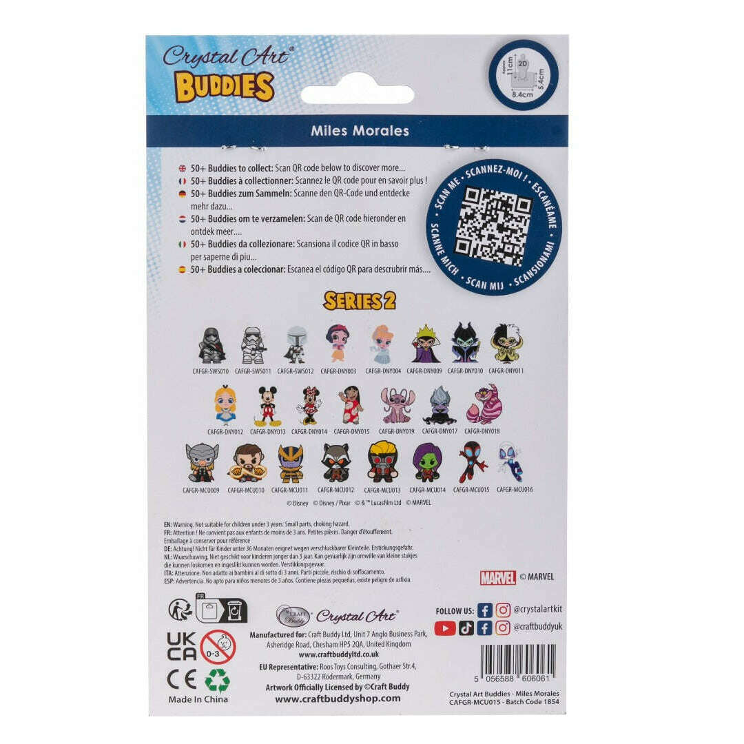 Toys N Tuck:Crystal Art Buddies Series 2 Marvel - Miles Morales,Crystal Art