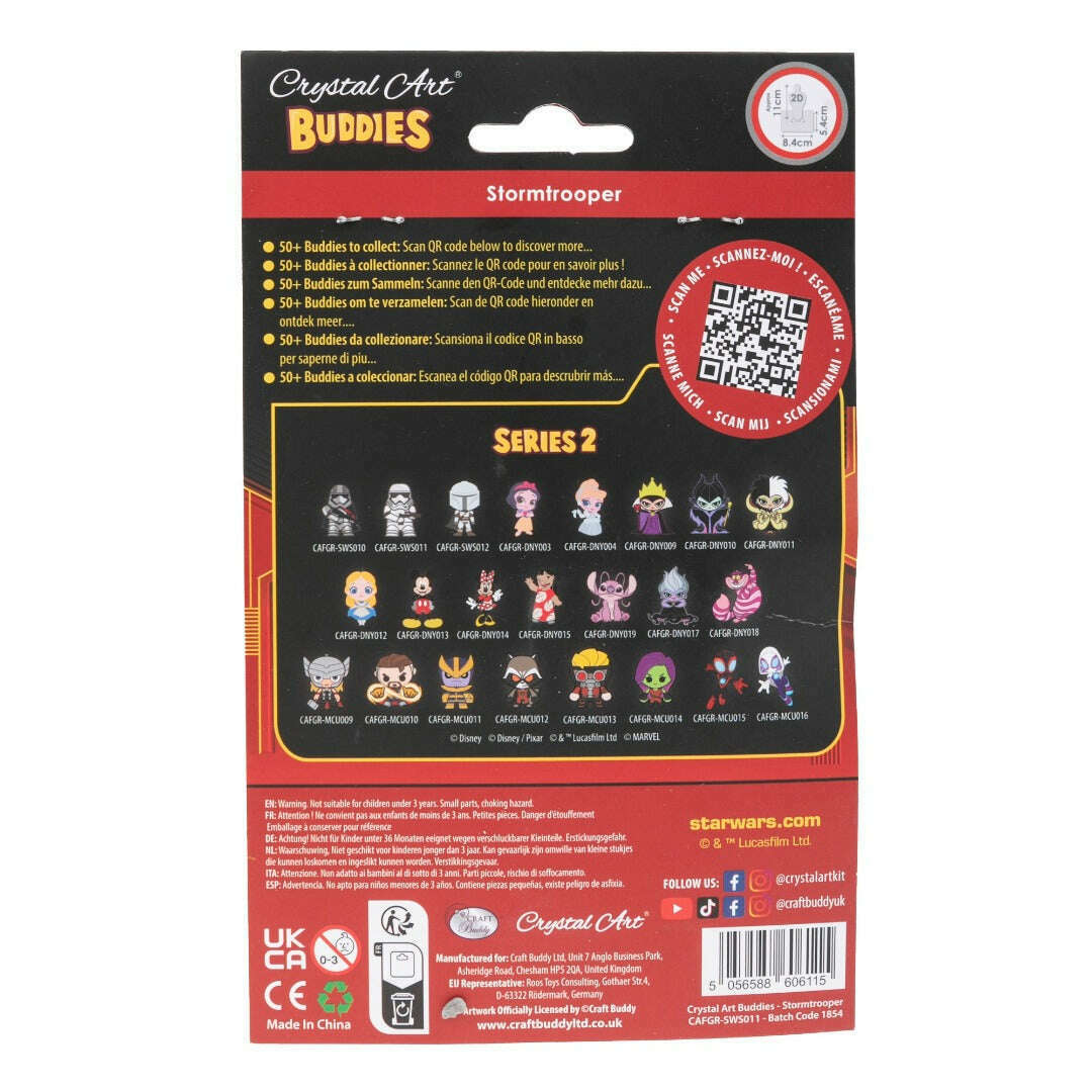 Toys N Tuck:Crystal Art Buddies Series 2 Star Wars - Stormtrooper,Crystal Art