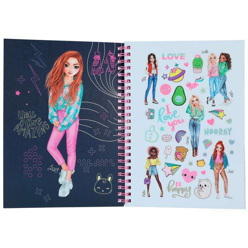 Toys N Tuck:Depesche Top Model Neon Doodle Book With Neon Pen Set,Top Model