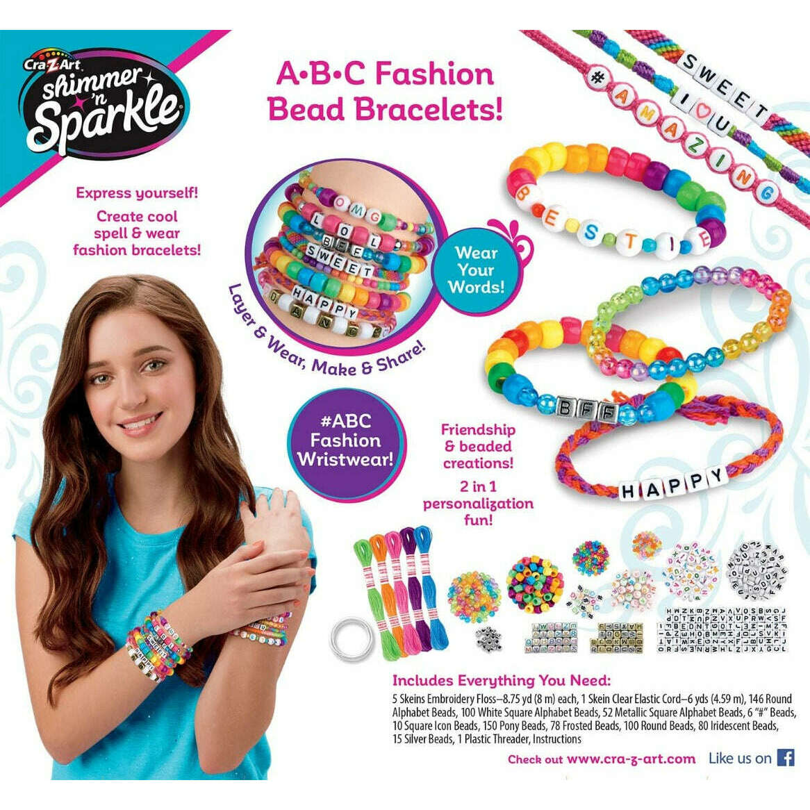 Toys N Tuck:Cra-Z-Art A-B-C Fashion Bead Bracelets,Cra-Z-Art