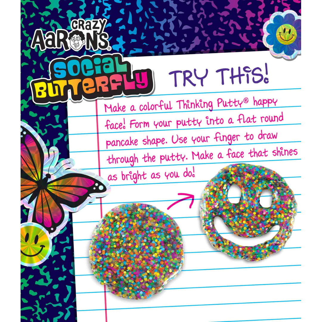 Toys N Tuck:Crazy Aaron's Thinking Putty - Social Butterfly,Crazy Aaron's