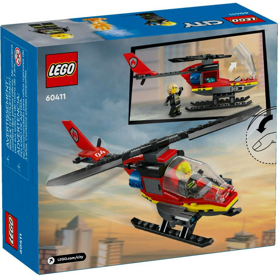 Toys N Tuck:Lego 60411 City Fire Rescue Helicopter,Lego City
