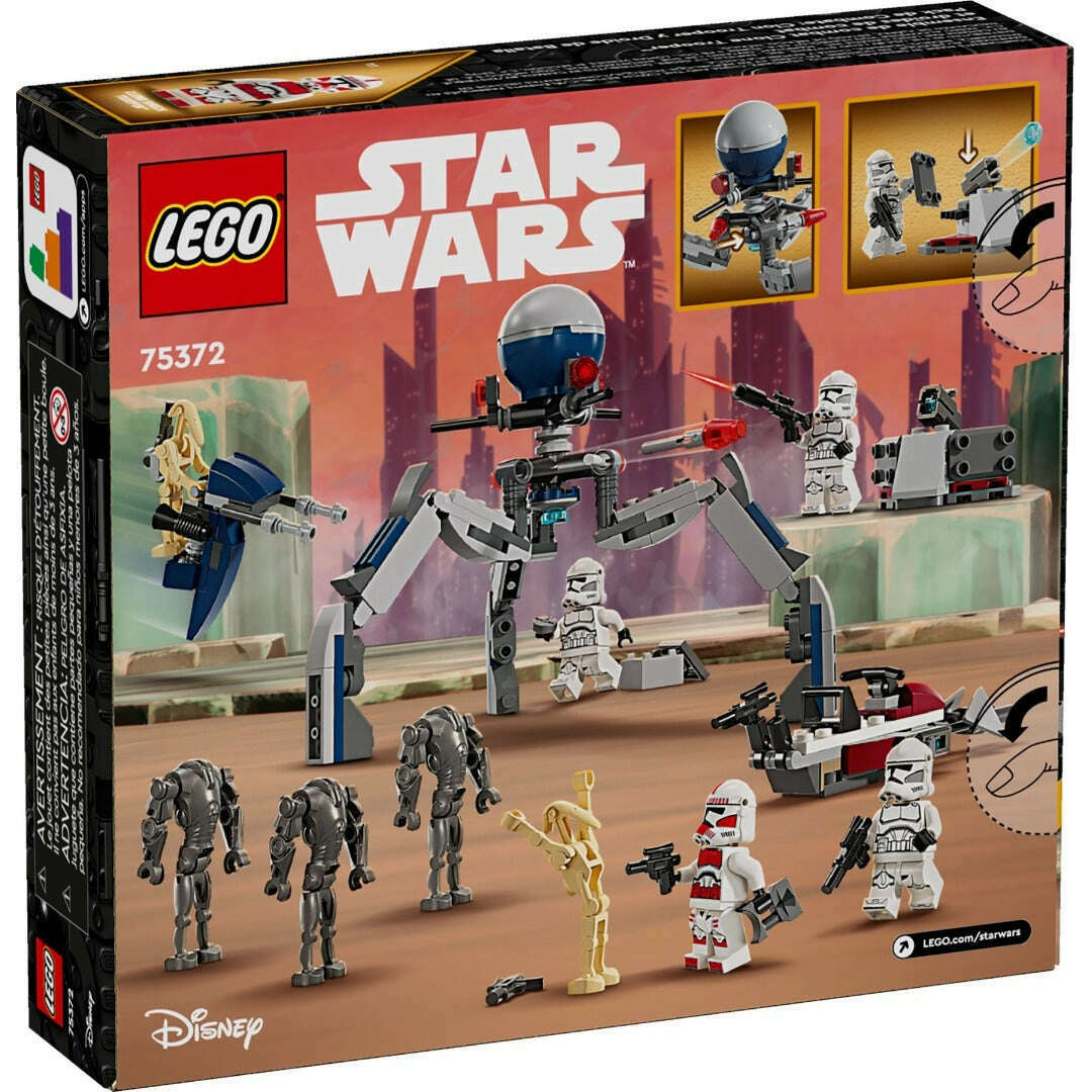 Toys N Tuck:Lego 75372 Star Wars Clone Trooper & Battle Droid Battle Pack,Lego Star Wars