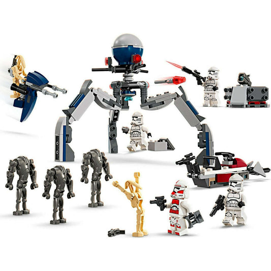 Toys N Tuck:Lego 75372 Star Wars Clone Trooper & Battle Droid Battle Pack,Lego Star Wars