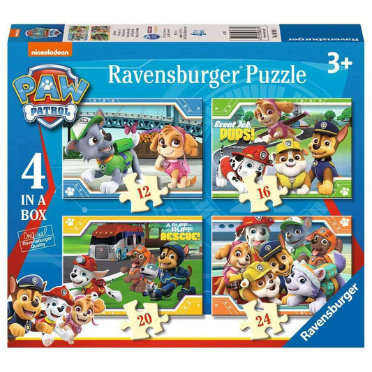 Toys N Tuck:Ravensburger 4 Puzzles in a Box Paw Patrol  Just Yelp for Help,Paw Patrol