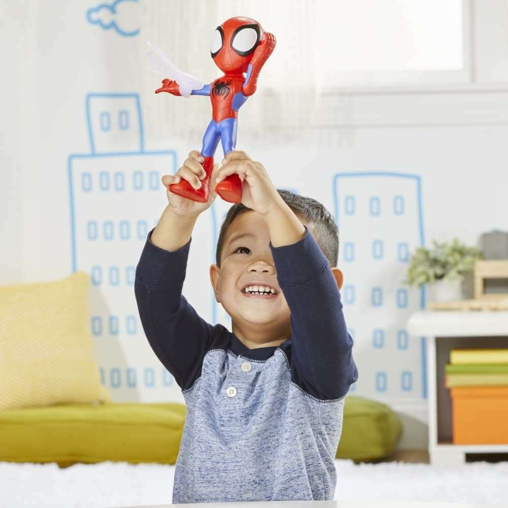 Toys N Tuck:Spidey and His Amazing Friends Supersized Spidey 9-inch Action Figure,Marvel
