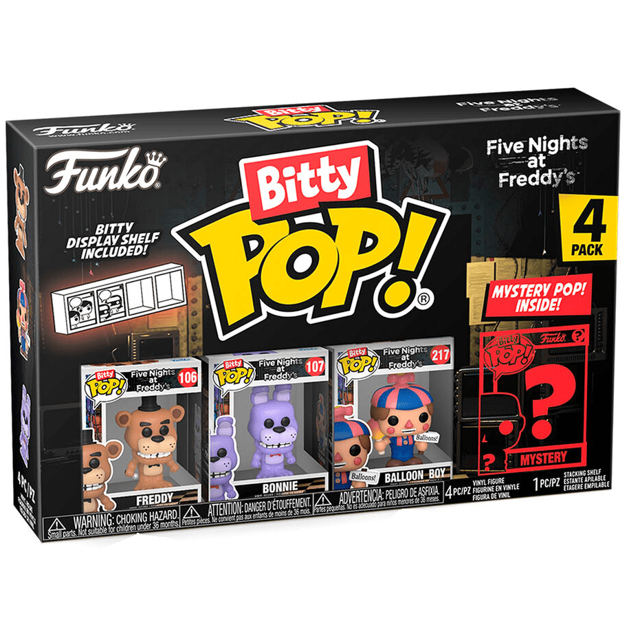 Funko Bitty POP! Five Nights at Freddy's 0.9-in Vinyl Figure Set 4-Pack  (Freddy, Bonnie, Balloon Boy, Mystery Pop!)