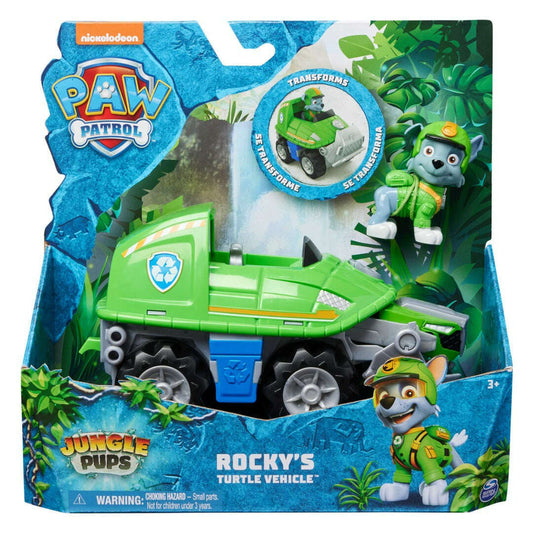 Toys N Tuck:Paw Patrol Jungle Pups Rocky with Turtle Vehicle,Paw Patrol