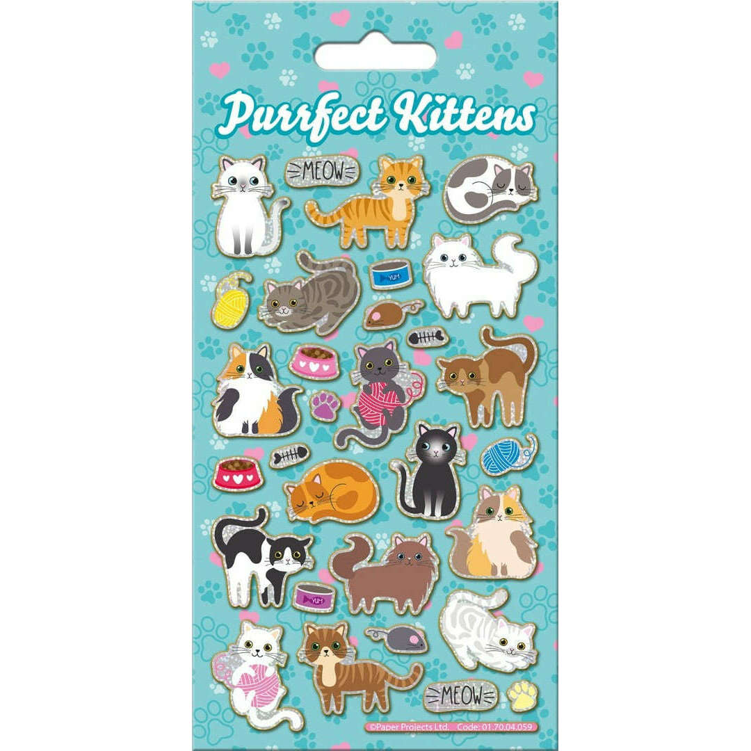 Toys N Tuck:Sparkle Sticker Pack - Purrfect Kittens,Paper Projects
