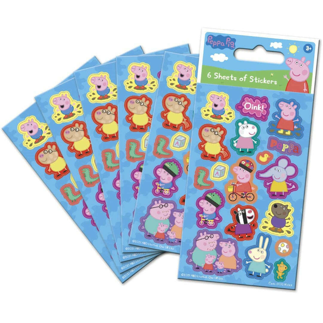 Toys N Tuck:6 Sheet Sticker Pack - Peppa Pig,Paper Projects
