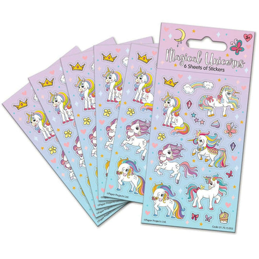 Toys N Tuck:6 Sheet Sticker Pack - Magical Unicorns,Paper Projects