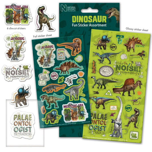Toys N Tuck:Fun Sticker Assortment Pack - Natural History Museum Dinosaur,Paper Projects