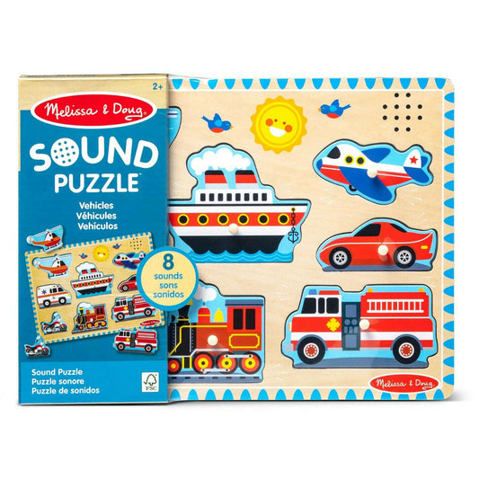 Toys N Tuck:Melissa & Doug Wooden Sound Puzzle Vehicles,Melissa