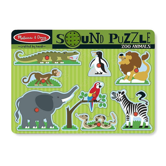 Toys N Tuck:Melissa & Doug Wooden Sound Puzzle Zoo Animals,Melissa