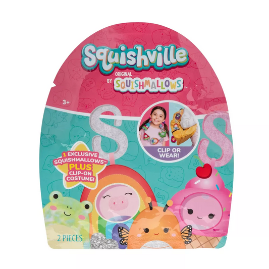 Toys N Tuck:Squishmallows Squishville Mystery Mini Style & Play Clips,Squishmallows