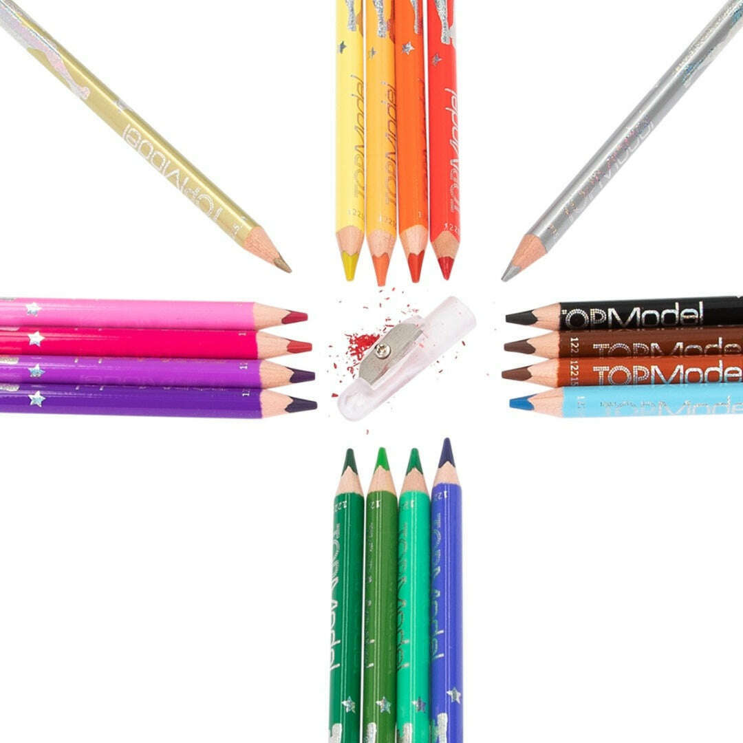 Toys N Tuck:Depesche Top Model 18 Colouring Pencils with Sharpener,Top Model