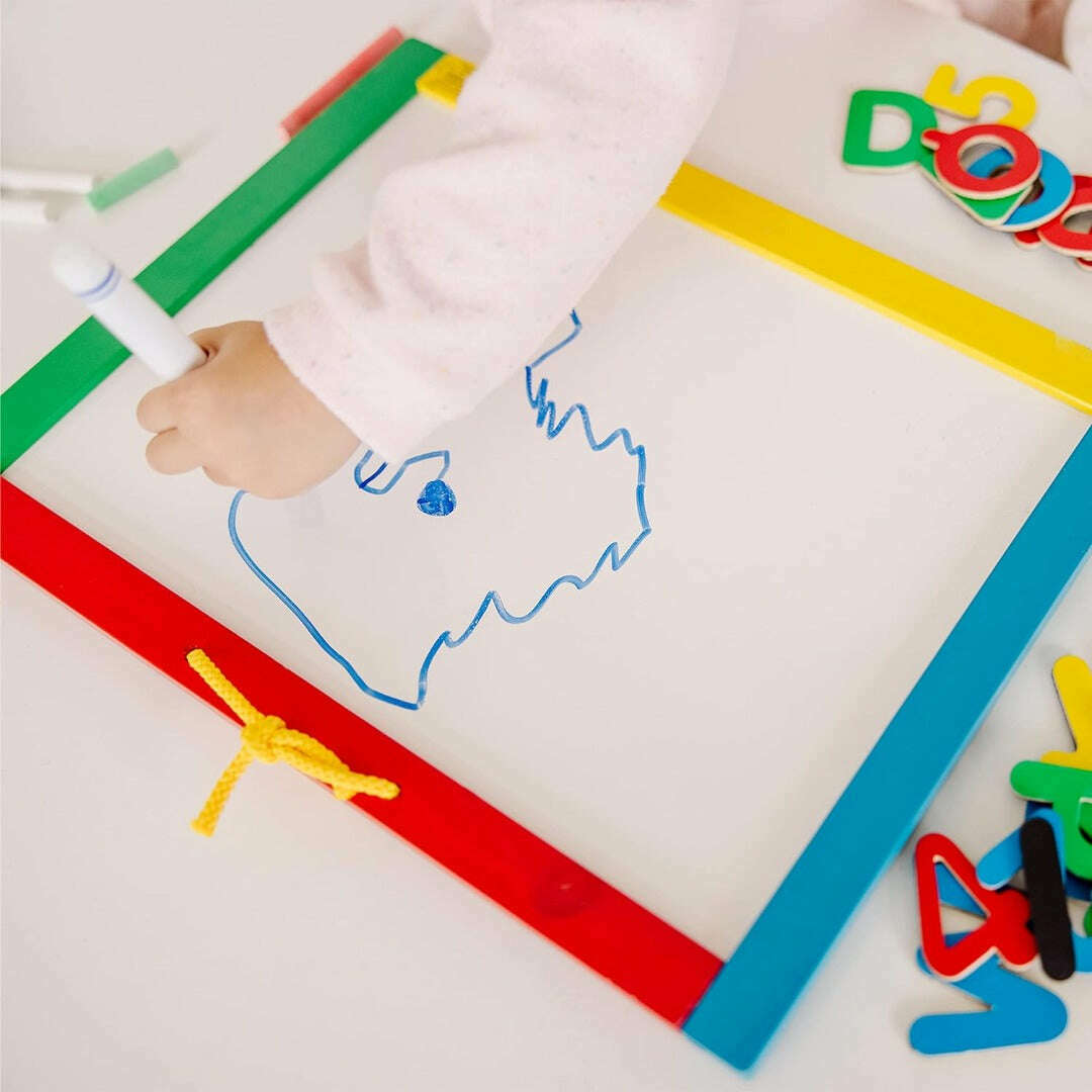 Toys N Tuck:Melissa & Doug Magnetic Chalkboard & Dry-Erase Board,Melissa