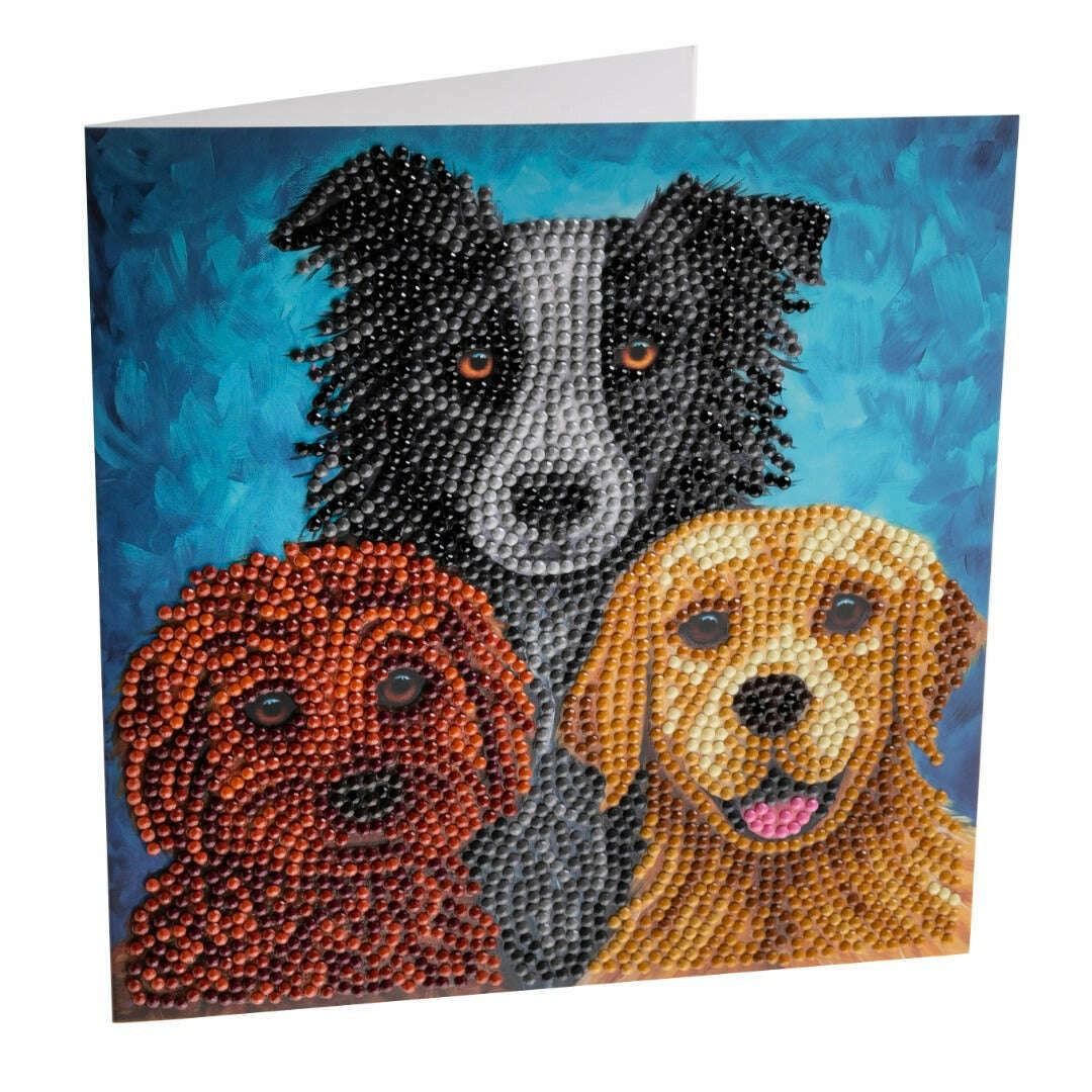 Toys N Tuck:Crystal Art Card Kit - Dog Portrait,Crystal Art