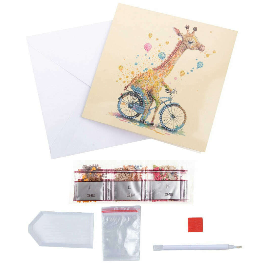 Toys N Tuck:Crystal Art Card Kit - Cute Baby Giraffe,Crystal Art