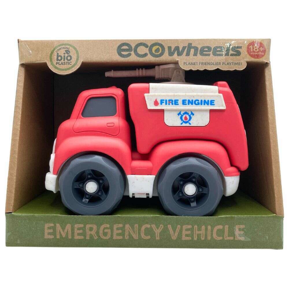 Toys N Tuck:Eco Wheels Bioplastic 16cm Emergency Vehicles,Eco Wheels