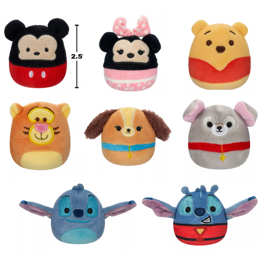 Toys N Tuck:Squishmallows Disney 2.5 Inch Plush Mystery Squad,Squishmallows