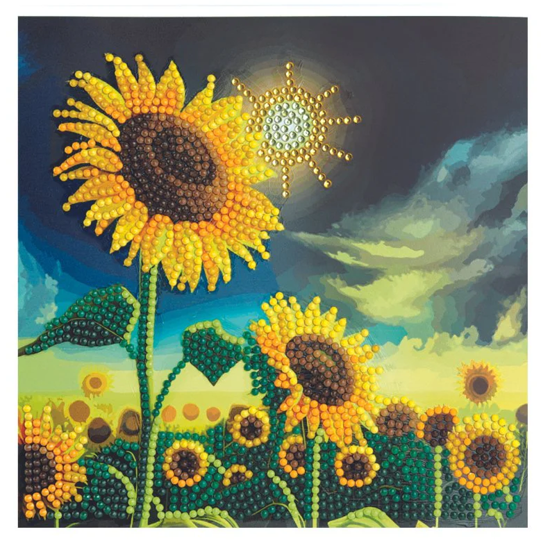 Toys N Tuck:Crystal Art Card Kit - Soulful Sunflower,Crystal Art