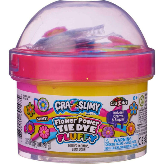 Toys N Tuck:Cra-Z-Slimy Fun Toppers - Flower Power Tie Dye Fluffy,Cra-Z-Slimy