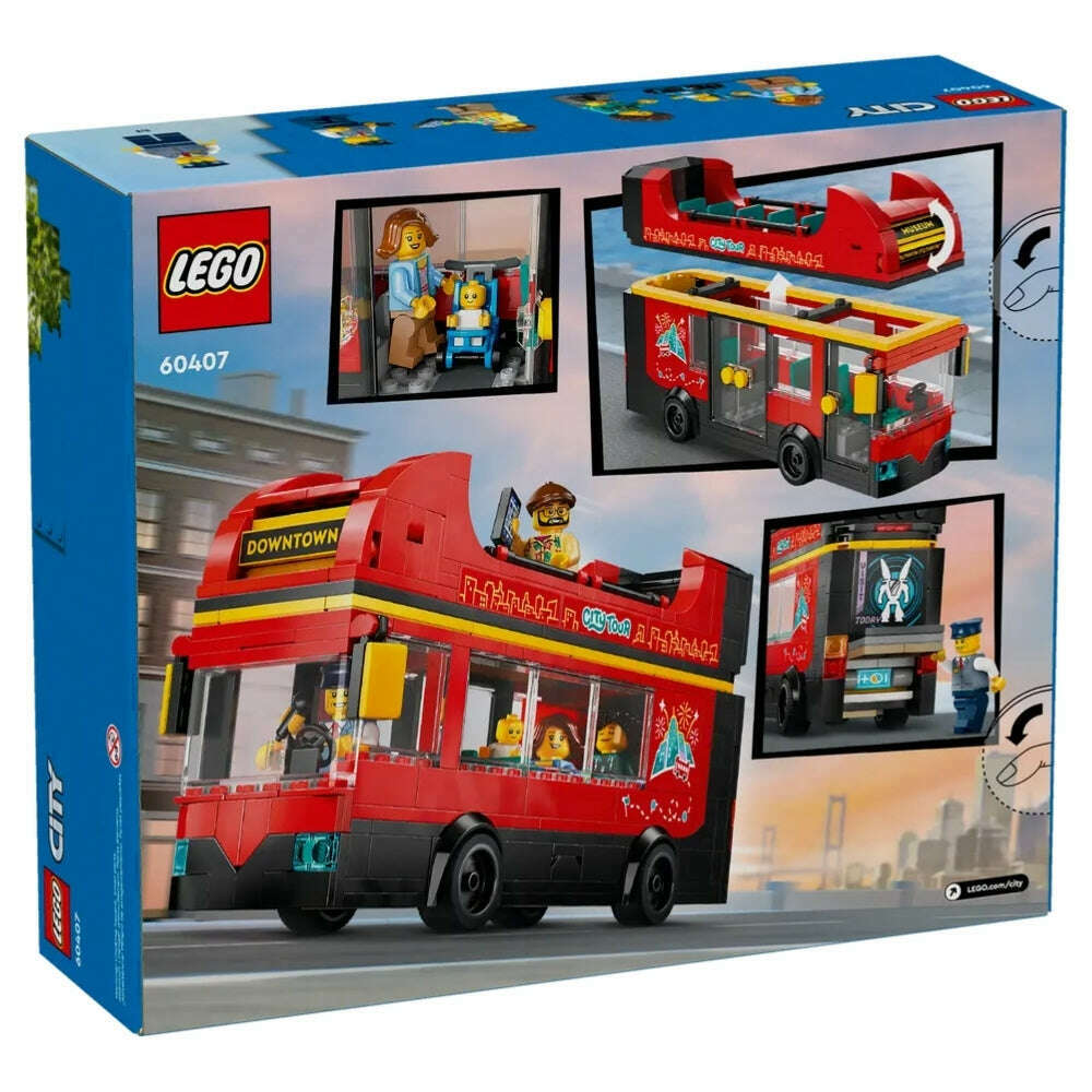 Toys N Tuck:Lego 60407 City Red Double-Decker Sightseeing Bus,Lego City